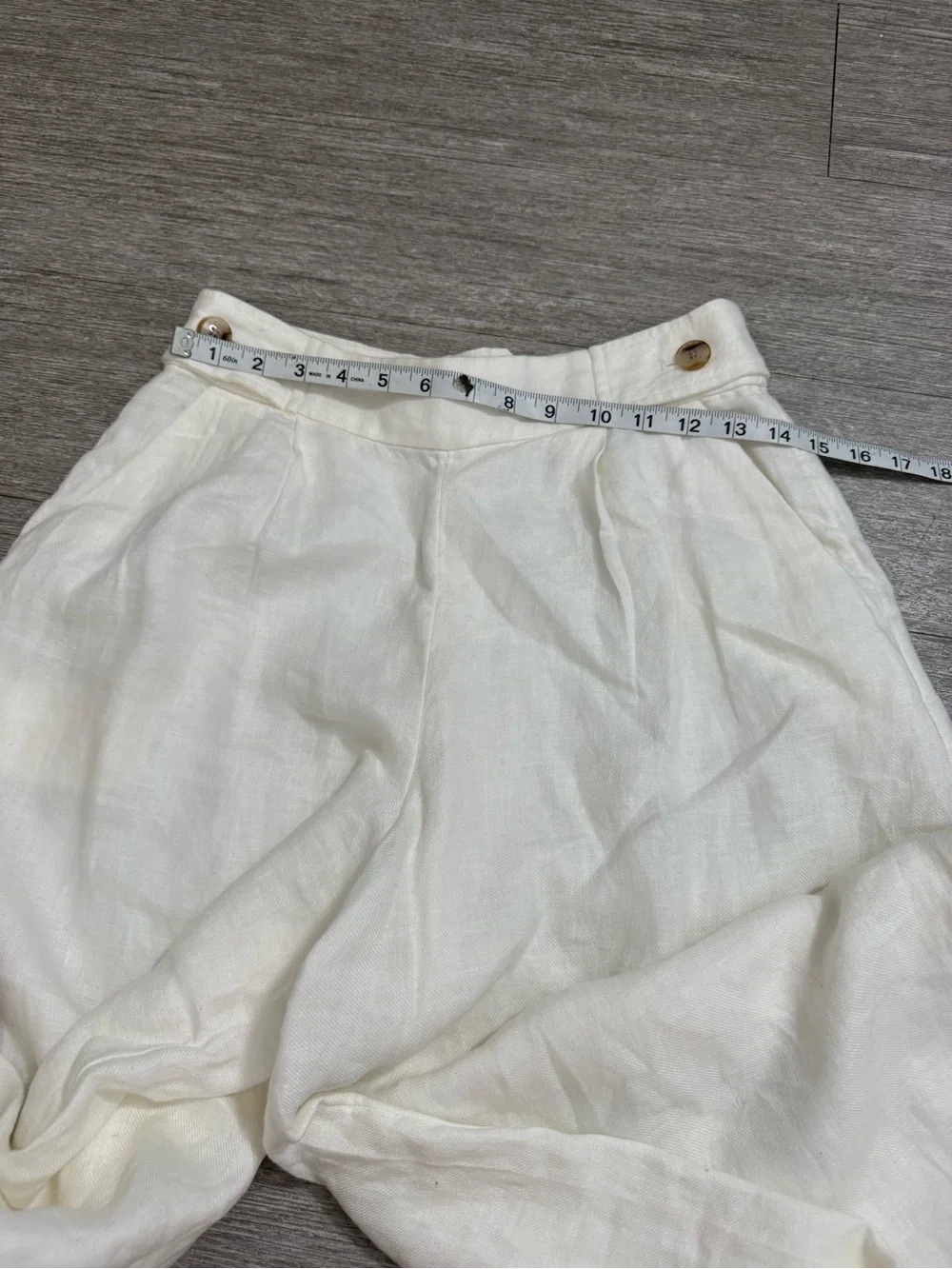 Banana Republic White 100% Linen Wide Leg Culotte Pants Size 2 Resort Beach Vaca